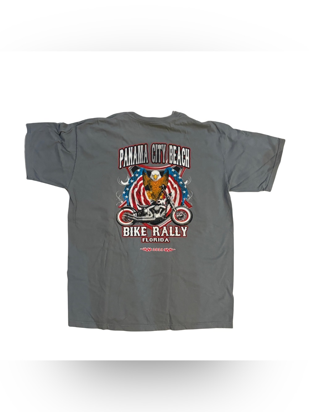 Panama City Beach Bike Rally 2021 Shirt XL Comfort Colors Motorcycle Eagle
